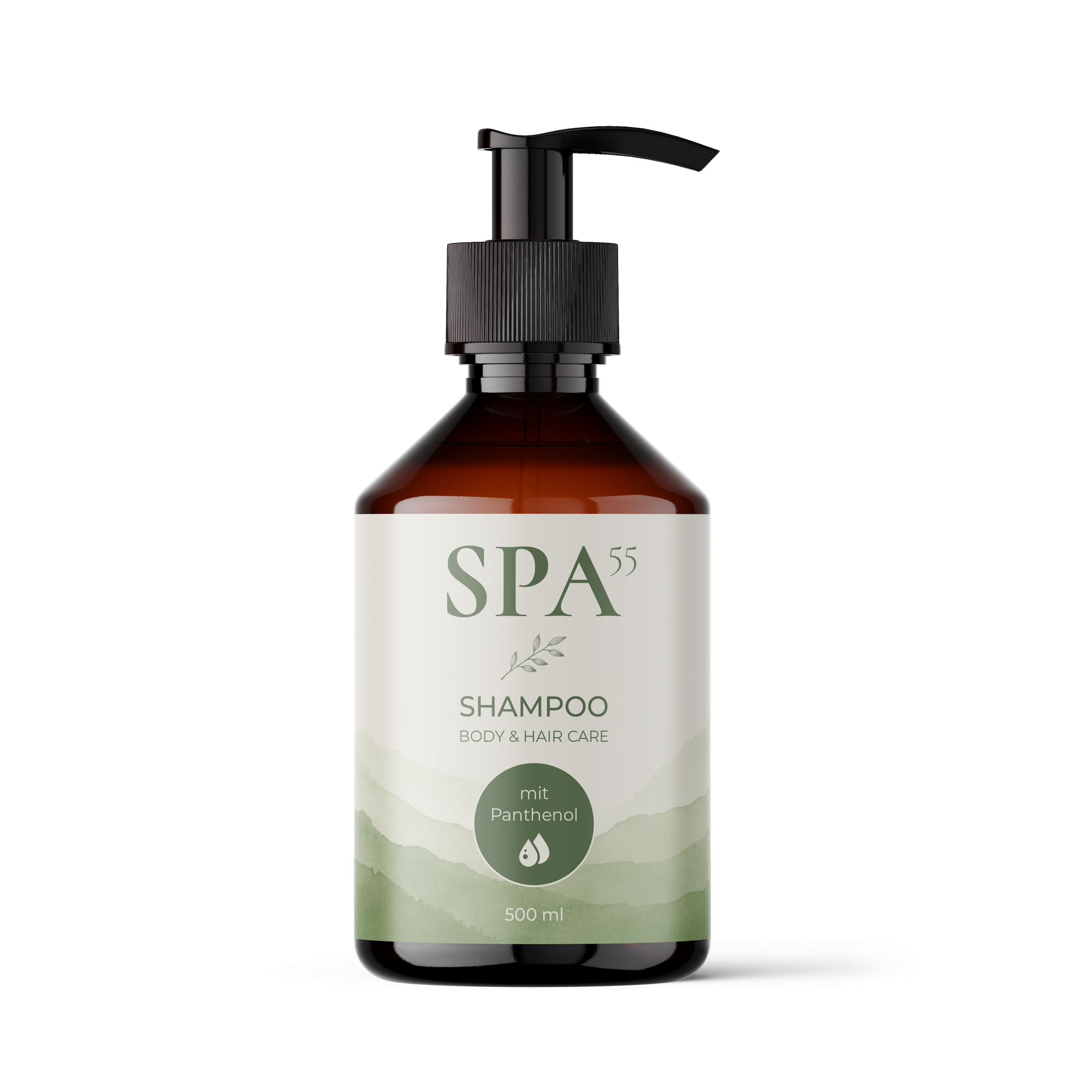 SPA55 Shampoo & Duschgel 500ml mit Dispenserpumpe